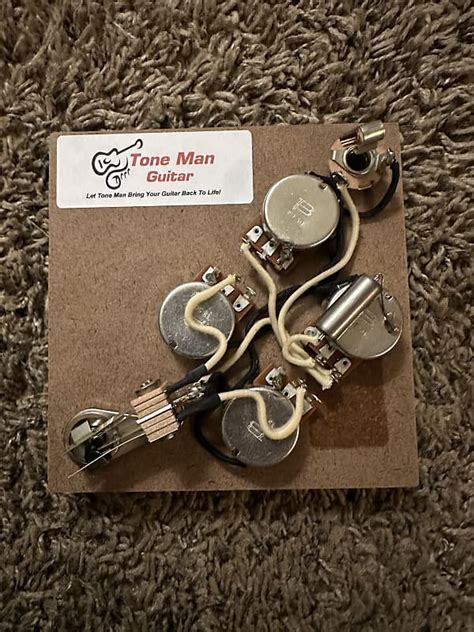 Tone Man Les Paul 50s Short Shaft Pre Wired Wiring Harness Reverb