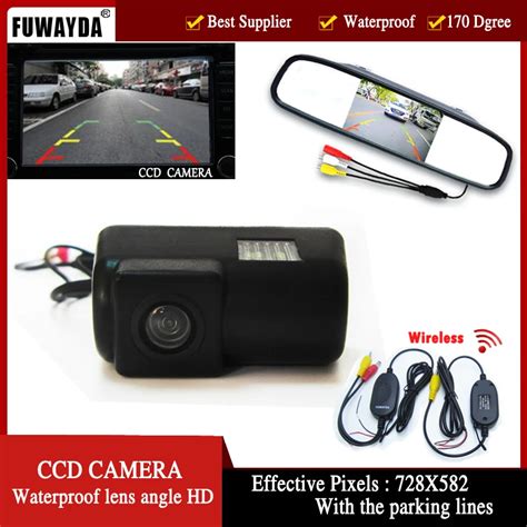 FUWAYDA Wireless Reverse Backup Night Vision CCD Car Rear View Camera