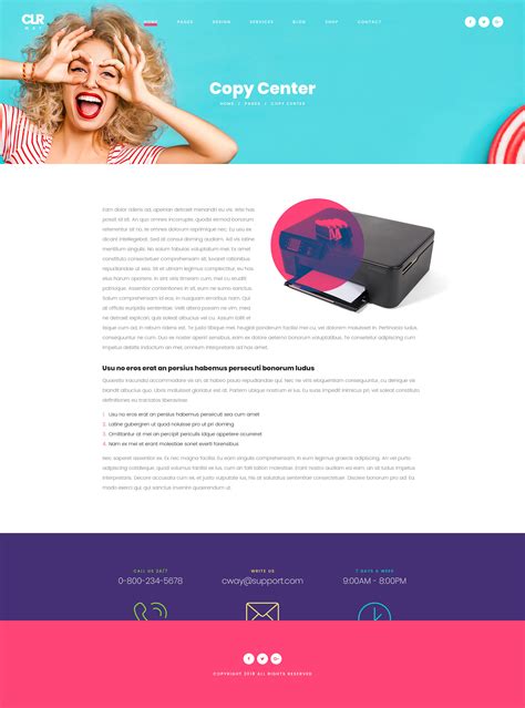 Colorway Printing And Type Design Services Psd Template By Wprollers