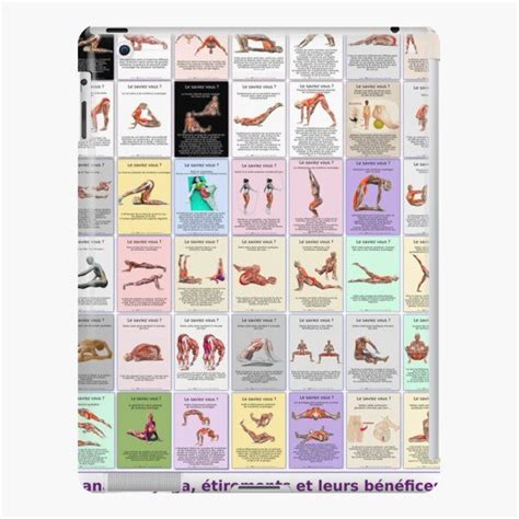 Coque et skin adhésive iPad avec l œuvre Planche Global Asanas 42