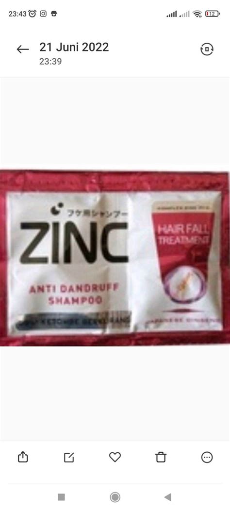 Shampoo Zinc Sachet Isi Pcs Lazada Indonesia