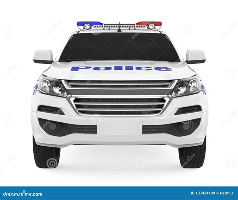 Police Car Isolated Stock Illustration Illustration Of Siren 137434190