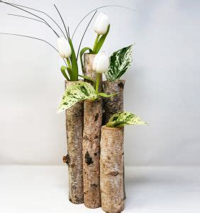 Birch Log Bud Vase Large Flowers By Nature