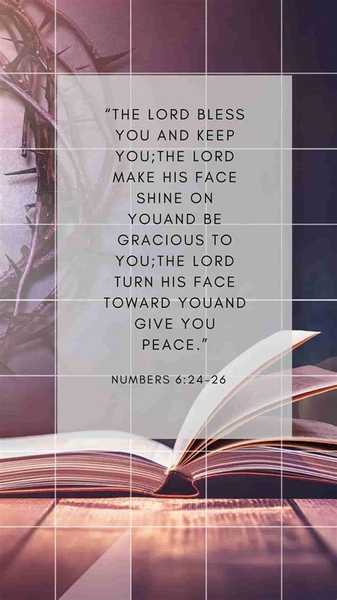 Numbers 6 24 Gracious Scripture Blessed Lord Peace Turn Ons