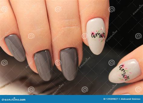 Sexual Nail Design Stock Image Image Of Female Closeup 129309827