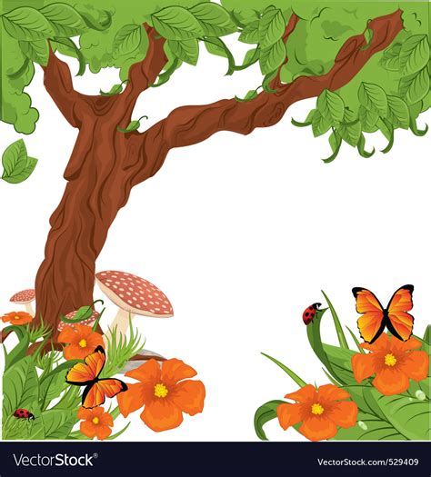 Forest border Royalty Free Vector Image - VectorStock