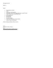 MGMT 223 Study Notes Docx Management 223 Week 1 Topics The