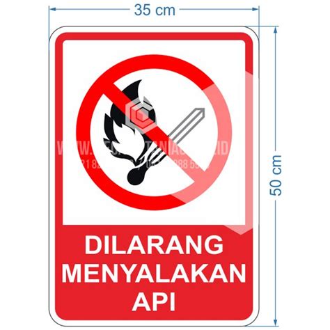 Jual Safety Sign Rambu K3 Dilarang Menyalakan Api Di Lapak MCN Mart