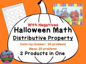 Halloween Math Distributive Property With Negatives Maze And Color By