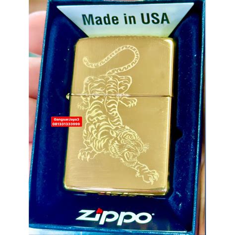 Jual Korek Zippo Original Usa Tattoo Tiger Design Shopee Indonesia