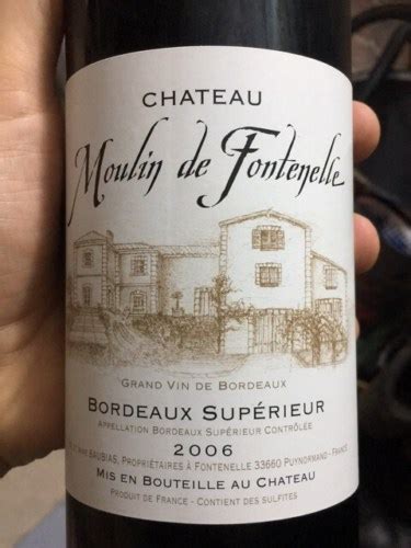 Château Moulin de Fontenelle Bordeaux Supérieur Vivino US