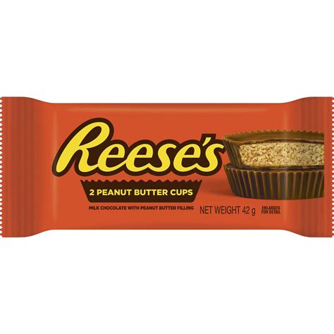 Reeses Peanut Butter Cup Milk Chocolate 42g Bar Woolworths