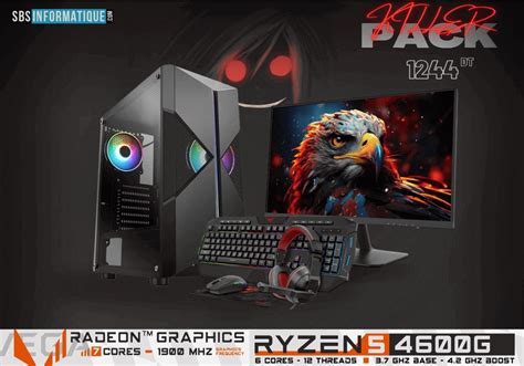 PC Gamer KILLER PACK Ryzen 5 4600G 16Go 512Gb Tunisie