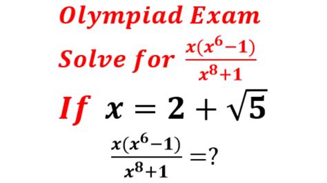 Olympiad Mathematics Solve For X In X X 6 1 X 8 1 Nice Exponential