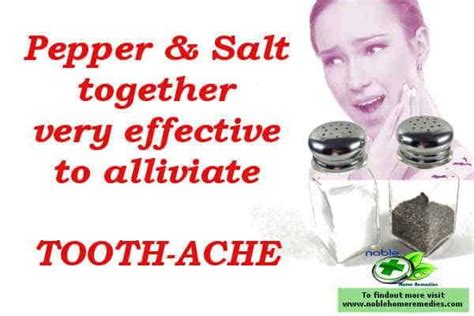 Fast Tooth Pain Relief Natural Remedies - Pepper & Salt