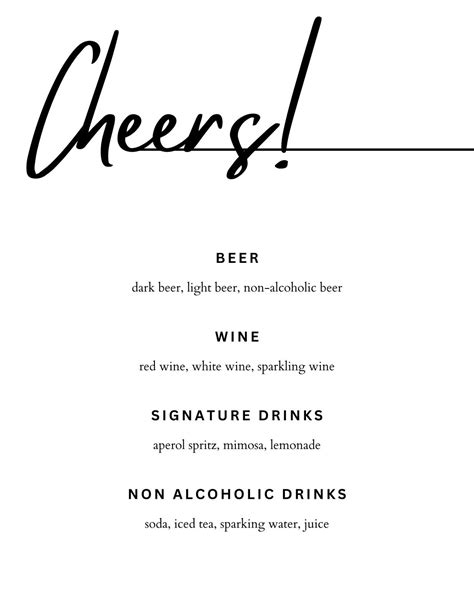 Free Printable And Customizable Bar Menu Templates Canva 49 Off