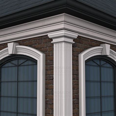 The Flute 8 Composite Exterior Pilaster Moulding Mouldex Mouldings