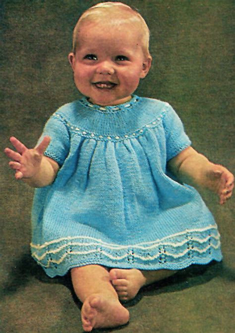 Pdf Vintage Baby Knitting Pattern Booklet Dress Layette Etsy Uk