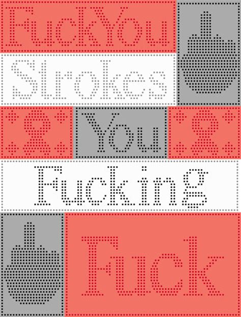 Crochet Pattern Fuck You Strokes Bobble Stitch Graph And Written