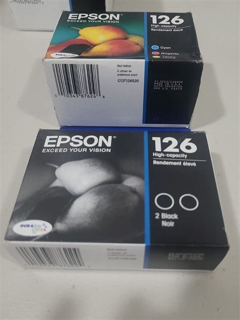 Genuine Epson 126 Bcym High Capacity Ink Cartridges 5 Pack Dated 2023 10343883208 Ebay