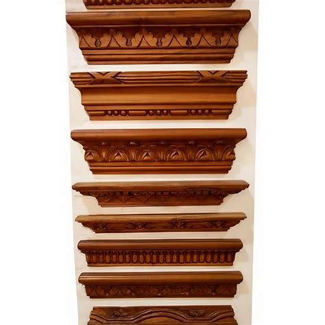 Teak Wood Molding Pine Wood Cornice Pillar Moulding For Interior