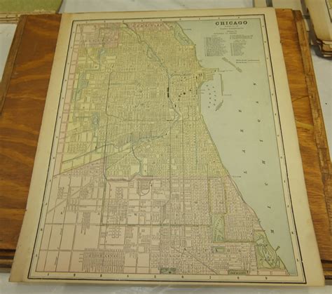 1890 Antique Mapchicago Illinois Bw St Louis Missouri Ebay