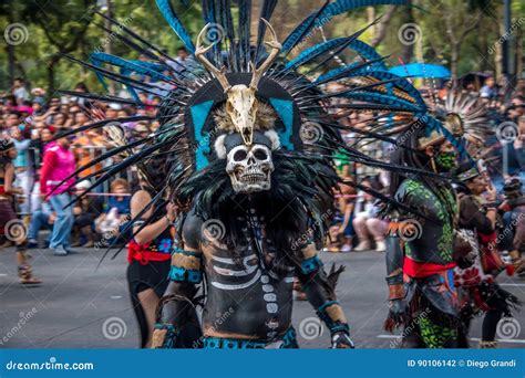 Dzie Nie Ywa Dia De Los Muertos Parada W Meksyk Meksyk Fotografia