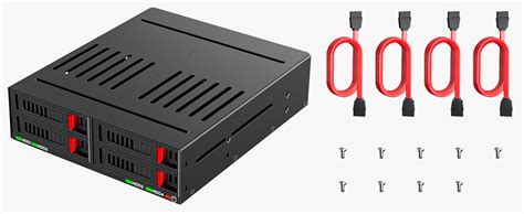 Amazon 4 Bay SATA HDD SSD Hot Swap Cage 4 Bay Hard Drive Dock For 5 25 Enclosure