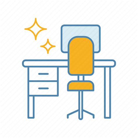 Cleaning Desk Desktop Office Table Workplace Workspace Icon