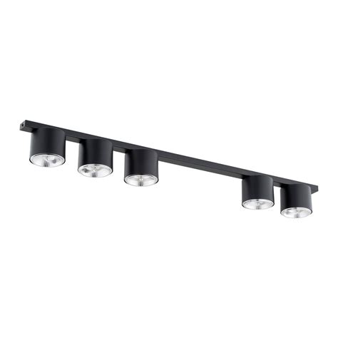 Regleta De Techo Valeno Negro 5 Luces Wonderlamp Lamparas Es