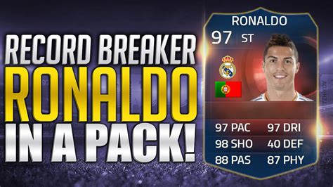 FIFA 15 RECORD BREAKER RONALDO IN A PACK FIFA 15 Pack Opening YouTube