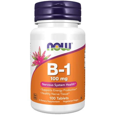 Now Foods Vitamin B 1 Thiamine 100mg Tablets 100 Landys Chemist
