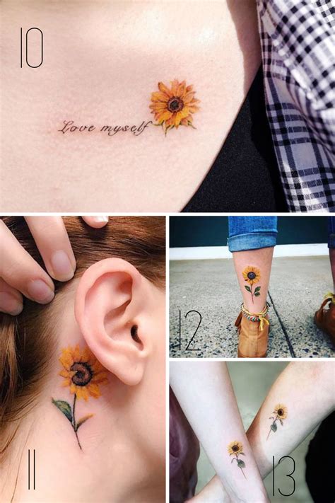 Small Sunflower Tattoo Ideas Designs Artofit