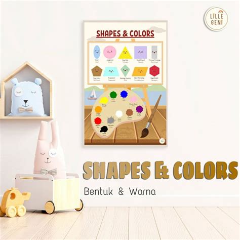 Jual Lgn Shapes And Colors Warna And Bentuk Poster Aesthetic Premium