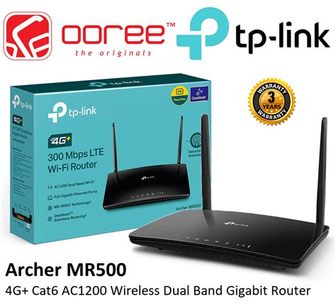 TP-LINK ARCHER MR500 4G+ CAT6 AC1200 WIRELESS DUAL BAND GIGABIT ROUTER ...