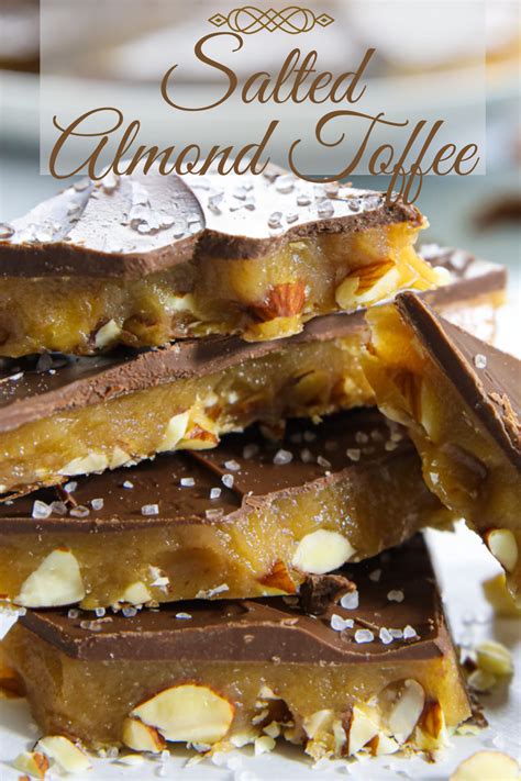 Salted Almond Toffee Recipe Toffee Recipe Toffee Recipe Easy Almond Toffee