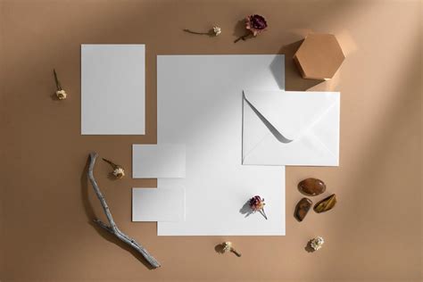 Nude Branding Mockup Top View Scene 01 Premium Free PSD Mockup Store