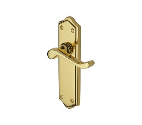 Heritage Brass Buckingham Door Handles Polished Brass Uk