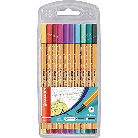 Stabilo Point Fineliner Wallet Of Assorted Colours Amazon