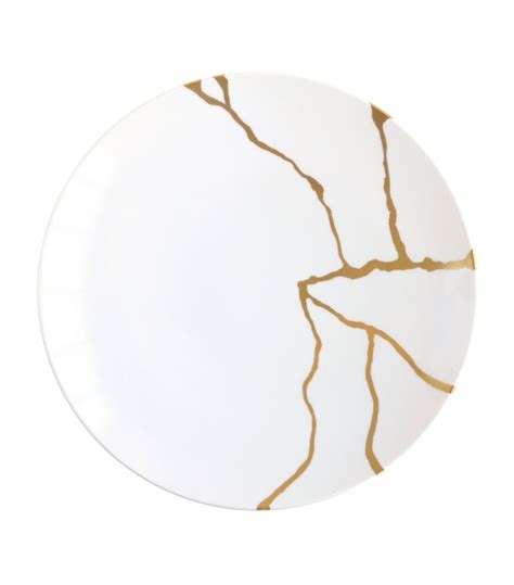 Bernardaud Gold Set Of 12 Kintsugi Dinner Plates 26cm Harrods UK