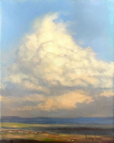 Ksenya Verse on Instagram: ““Southeaster” 10”x8” oil on canvas Cumulus cloud study Available # ...