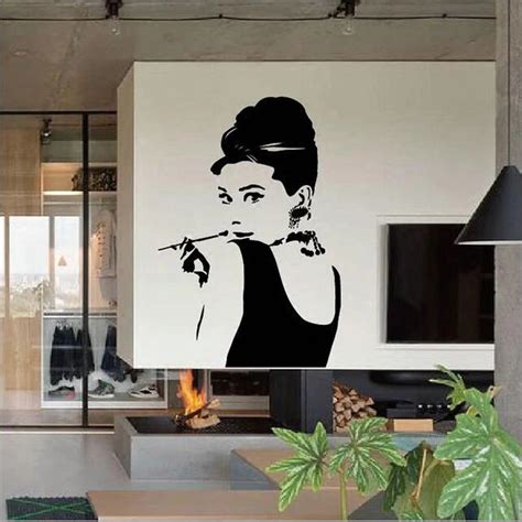 Buy Hot Selling Audrey Hepburn Wall Stickers Living