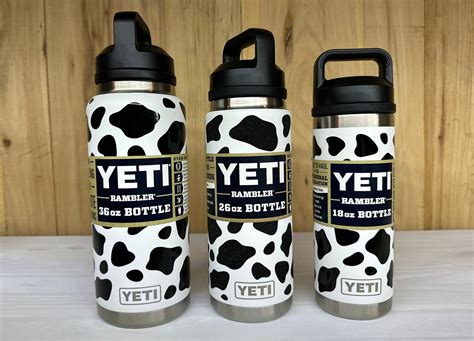 Yeti Cow Print Rambler Custom Yeti Cow Print Water Bottle Etsy