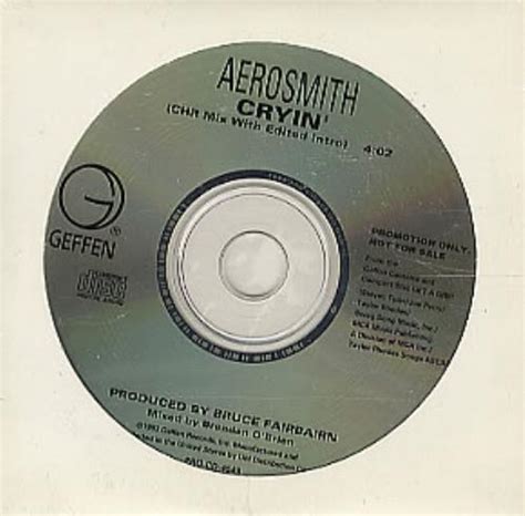 Aerosmith Cryin Chr Mix With Edited Intro Us Promo Cd Single Cd