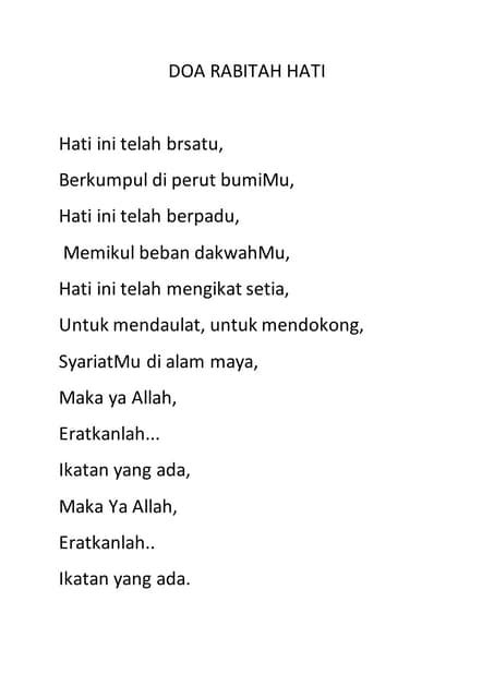 Doa Rabitah Hati Pdf