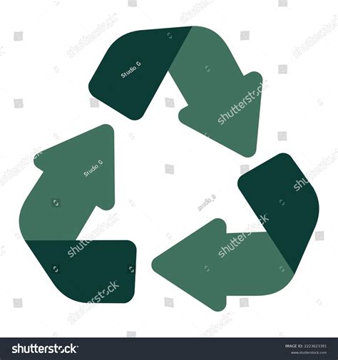 Green Recycle Arrows Ecology Icon Stock Vector Royalty Free