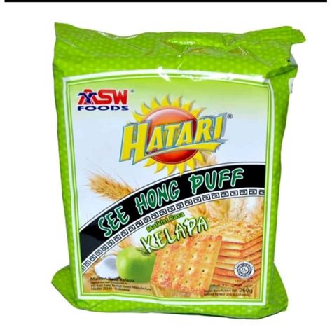 Jual Biskuit Hatari See Hong Puff Rasa Kelapa G Shopee Indonesia