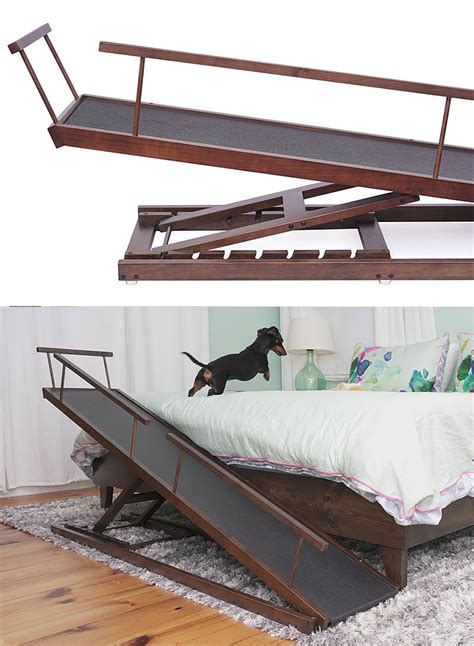 Adjustable Bed Ramp for Small Dogs - Safety Rails & Low-Incline – DoggoRamps Inc.