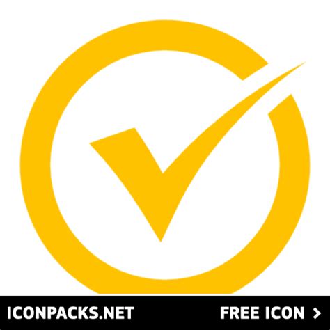 Free Yellow Check Mark Circular Tick Svg Png Icon Symbol Download Image