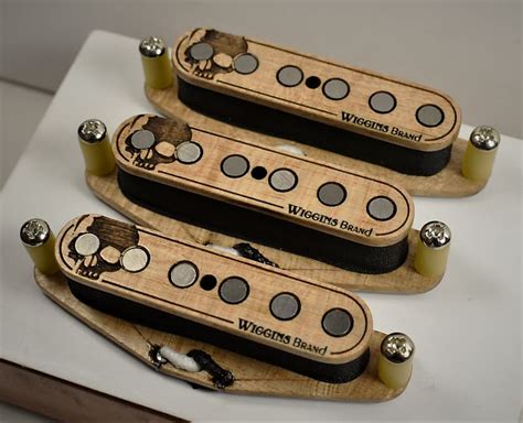 Wiggins Brand Strat Hand Wound Pickup Set Flamed Maple Reverb